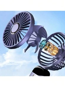 New Handheld Mini Fan, USB Portable With Digital Display, Quiet Desktop Fan For Student Dorm, Rechargeable Outdoor Fan, 3-In-1 Handheld/Neck Hanging/Desktop, 90° Foldable With Stand, 5 Wind Speeds, Suitable For Students, Office, Bedroom, Camping, Travel, Commencement, Congrats Grad, Portable Tools, Summer Essentials, Summer Portable - Multicolor - View 5