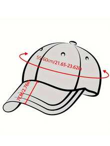 1顶男女通用做旧字母印花软顶棒球帽，休闲遮阳帽，适合日常佩戴，四季皆宜 - A - 查看 10