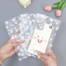 200 piezas Bolsas de embalaje de regalo transparentes gruesas con patrón floral, autosellantes, adecuadas para regalos de vacaciones, cumpleaños, bodas, almacenamiento diario, bolsas de plástico resellables reutilizables - Bolsas de embalaje - Ver 7