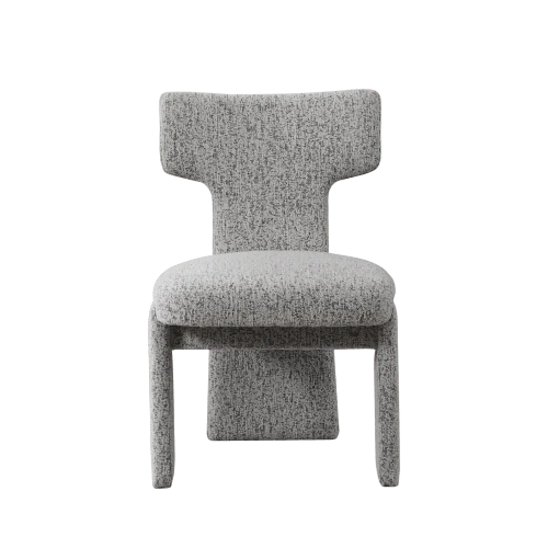 Set Of 2 Modern Chenille Chairs With Rubberwood Legs – Accent Chairs Without Armrests And With A Curved Back For Living Room, Bedroom, Restaurant, Cafe, Dining Room, Reception, Beige