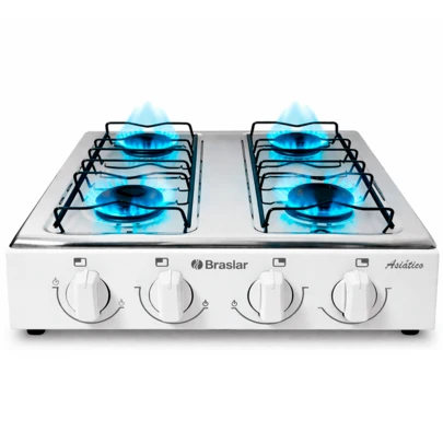 Fogão Cooktop De Mesa Portátil A Gás 4 Bocas Braslar Bivolt