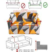 1pc Full Coverage Sofa Cover, Pet Proof Anti-Dust Decorative Sofa Slipcover, Geometric Printed, Colorful, Suitable For 1/2/3/4 Seater Sofa, All Season Use - Multicolor - View 16