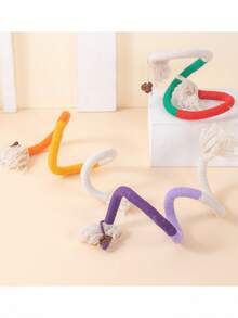 Pet Teeth Cleaning Sisal Rope Toy, Bite-Resistant And Durable, Self-Entertainment Cat Toy - Multicolor - View 1