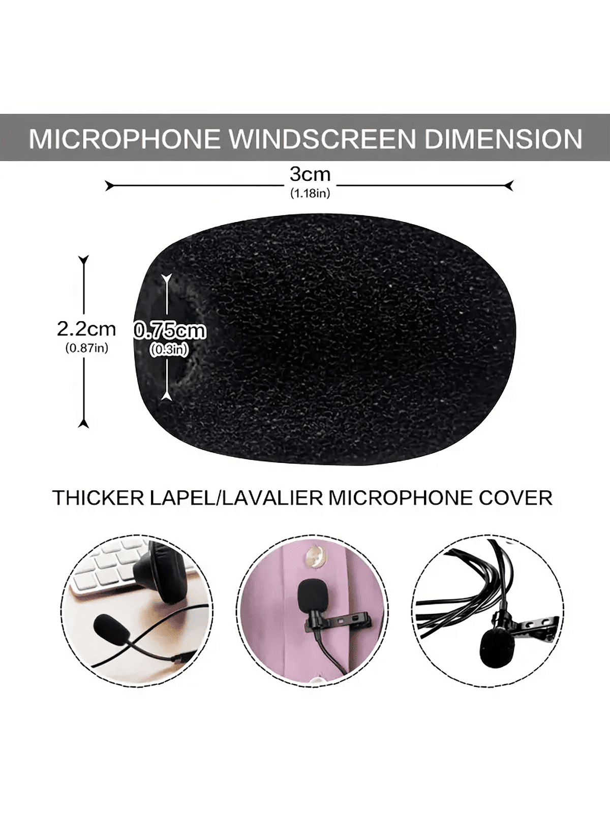 Funda de espuma creativa para amplificador, auriculares y micrófono, anti-salpicaduras y reducción de ruido, accesorio para micrófono - Unitalla - Añade 6