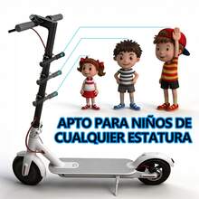 LYXM195-Barra de apoyo adicional - XM M365 / M365 Pro / M365 Pro2 - Barra para niños - Funda de goma y plástico - Con dos tornillos y doble cierre - Negro - Negro - Ver 2