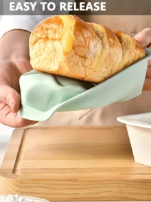 2个装1-2人份硅胶面包模具，易脱模长方形硅胶蛋糕模具，适用于烘焙南瓜面包、香蕉核桃面包等，柔韧硅胶烘焙模具和面包模具，吐司模具，布朗尼面包模具，蛋糕模具 - 查看 2