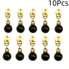 5/10Pcs Faux Pearl Zipper Pulls, Suitable For Bags, Clothing, DIY Decoration, Nylon Lockless Zipper Accessories - Multicolor - View 21