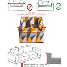 1pc Full Coverage Sofa Cover, Pet Proof Anti-Dust Decorative Sofa Slipcover, Geometric Printed, Colorful, Suitable For 1/2/3/4 Seater Sofa, All Season Use - Multicolor - View 15