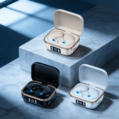 睡眠耳塞无线迷你耳机工作TWS蓝牙耳机立体声隐藏式耳机带麦克风高清通话运动耳机