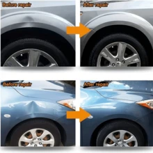 汽车凹痕修复工具，免喷漆车身凹痕修复套装，汽车凹痕拉片拆卸器，车身损伤修复工具，带缓冲垫，用于轻微凹痕去除 - 藍色 - 查看 9