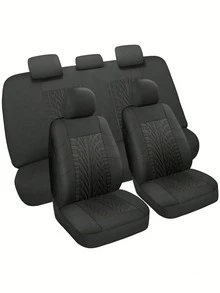 Universal Car Seat Covers - 4pcs Or 9pcs Set - Made Of High-Quality Polyester Fabric With Textured Pattern, Anti-Slip, Machine Washable, Fit For Sedan, SUV, 5-Seat Cars, Stain-Resistant And Durable, Multi-Color Options, All-Season Car Interior Protection Accessories - Type a - View 25