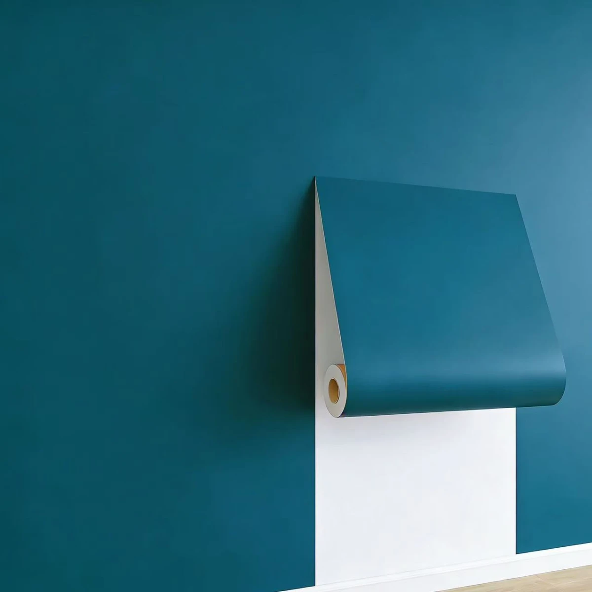 1 Roll Self-Adhesive Wallpaper, PVC Material Sticker, Blue Matte Frosted Pattern Wallpaper, Waterproof And Stain-Resistant, Easy To Install And Removable, Suitable For Kitchen Cabinets, Dining Tables, Drawers, Furniture Renovation, Bedroom, Living Room, Dorm Wall Decoration, Easy To Clean And Cut To Size