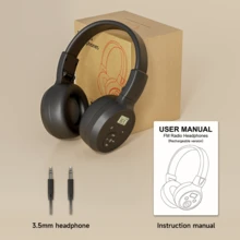 F4 Foldable FM Radio Headphones, Battery Powered, Auto Tuning, Preset Stations, Compact & Portable For Running, Sports, Meetings, Racing - View 7