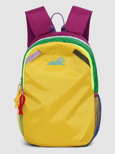 Dopamine Contrast Color Backpack, Unisex Outdoor Hiking Camping Travel Casual Lightweight Daypack