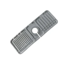 1pc Silicone Sink Drain Mat, Splash Guard, Trimmable Narrow Edge Sink Drainer Mat For Kitchen Sink - Drain Pad for Sink - View 9