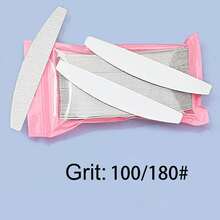 50pcs Replaceable Sandpaper Nail Files, Reusable And Washable, 100/180/240 Grit (Stainless Steel Plate Sold Separately) - Grey - View 11