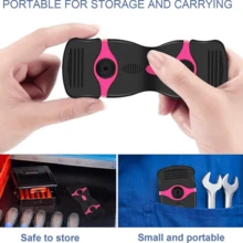 Grattoir multifonctionnel pour le nettoyage de la colle, grattoir de nettoyage de colle à double face, outil de retrait d'autocollants pour voiture - multicolore - Voir 8