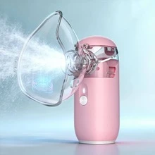 1 PCS Pink Portable Mist Sprayer, Quiet Mist Output Home Hydration Beauty Device - Ver 4