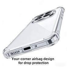 Ốp lưng bảo vệ ống kính, độ phân giải cao, chống vỡ, chống ố vàng, siêu mỏng, mềm mại, TPU, trong suốt như pha lê, chống rơi, chống trầy xước, chống va chạm với túi khí, tương thích với Redmi 15 4G Châu Âu 171mm, 15 5G Toàn cầu 169mm - Trong sáng - Xem 5