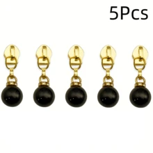 5/10Pcs Faux Pearl Zipper Pulls, Suitable For Bags, Clothing, DIY Decoration, Nylon Lockless Zipper Accessories - Multicolor - View 14