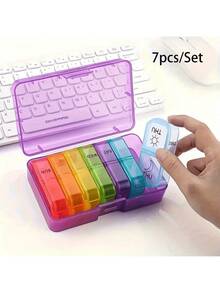 14/7/1 药盒，7 天用量，每日两次：旅行必备，透明盖，早晚均可补充装，实用便捷的旅行用品，旅行水瓶，旅行套装，旅行杯，旅行洗漱包，旅行收纳包，假日配件，旅行套装，旅行礼物，旅行配件，旅行必备，海滩度假，暑假，学习用品，返校季 - 彩色 - 查看 16