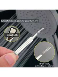 Mini cepillo de limpieza, adecuado para limpiar agujeros y grietas, cepillo de limpieza electrónica de cerdas suaves, cepillo de limpieza antiatascamiento de baño de nailon ultrafino, para agujeros de teléfono, ranuras de inodoro, herramienta de limpieza doméstica, aplicable a cabezal de ducha, teléfono, teclado, computadora, portátil - Blanco - Ver 9