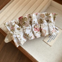 1 chiếc kẹp tóc ren nơ đính đá Zirconia bằng vải - Màu be-xanh lá cây - Xem 6