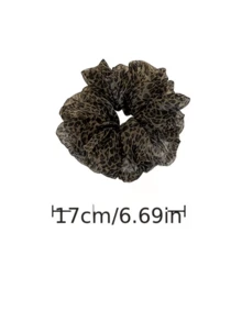 1 pezzo Elegante fermaglio per capelli in rete con stampa leopardata, perfetto per creare uno stile di capelli alla moda in autunno. Questo accessorio multifunzionale può aggiungere un tocco di eleganza. Fermaglio per chignon a forma di rosa per la sposa, elastico per coda di cavallo, adatto per uso quotidiano e feste di matrimonio. Accessorio per capelli per damigelle, accessori da donna, accessori da spiaggia per donna. Fermaglio per capelli da donna, adatto come regalo per donne per San Valentino, Festa della Mamma, Festa degli Infermieri o compleanni. Accessori da viaggio - Multicolore - Visualizzare 7