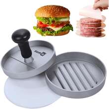 Hamburger Patty Press, Aluminum Alloy Non-Stick Coated Handle, Kitchen Utensil, Used For Pressing And Filling Patty Molds - Multicolor - View 3