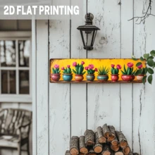 2D Flat, 1pc Vintage Succulent Cactus Planter Metal Sign - Mexican Carnival Theme, Farmhouse Wall Decor Indoor/Outdoor, 4x16 Inch, Suitable For Kitchen, Living Room, Bedroom, Office, Cactus Decoration - Multicolor - View 4