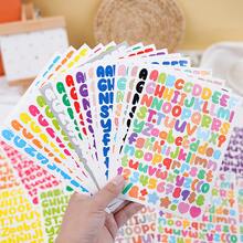 15 pièces Ensemble d'autocollants de lettres colorées, alphabet auto-adhésif, convient pour les artisanats DIY, les projets scolaires, les cartes et les cadeaux, idéal pour les adolescents et les enseignants - 1 Set - Voir 1