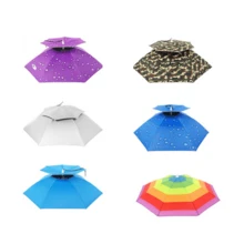 Umbrella Hat, Suitable For Camping And Fishing, Elastic Headband Umbrella Hat, UV Protection Umbrella Hat - B - View 6