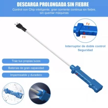 Electric Livestock Farmer: Blue+108cm+detachable +rechargeable +led Light, Adaptable To Various Animals (scenarios): Cattle Movement, Pre-slaughter Inspection, Grazing And Cleaning Stables - Azul - Ver 5