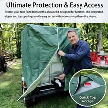 1pc 1000L IBC Tote Tank Cover, Outdoor Water Container Sun Protection, Waterproof Fit For 275 Gallon IBC Tote Tank - Multicolor - View 4