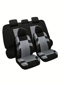 Universal Car Seat Covers - 4pcs Or 9pcs Set - Made Of High-Quality Polyester Fabric With Textured Pattern, Anti-Slip, Machine Washable, Fit For Sedan, SUV, 5-Seat Cars, Stain-Resistant And Durable, Multi-Color Options, All-Season Car Interior Protection Accessories - Type a - View 18