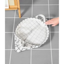 White Or Gray Laundry Basket With A Foldable Design For Easy Storage; Its Large Capacity Can Hold Dozens Of Items For Your Daily Laundry. - 灰色 - 查看 2