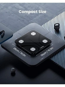 Escala De Grasa Corporal, Peso Máximo 180kg, Báscula Electrónica Bluetooth, Carga USB Y LCD, Bascula Inteligente Corporal, Análisis Múltiples Datos, Bascula Peso Corporal, Compatible Con IOS Y AndroidDispositivos de salud precisos bluetooth para usuarios domésticos con aplicaciones de sincronización,LED, vidrio templado - Rosa - Ver 7