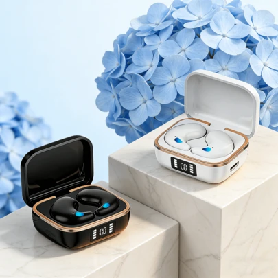 睡眠耳塞无线迷你耳机工作TWS蓝牙耳机立体声隐藏式耳机带麦克风高清通话运动耳机