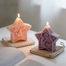 SILIKE LUFEI DIY 中東風格五角星房屋浮雕蠟燭模具 阿拉伯建築元素 蠟燭石膏桌面裝飾 手作手工皂模具 - 蠟燭模具 - 查看 6