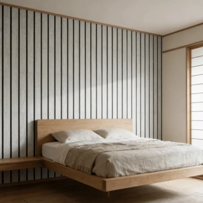 1卷，加厚乙烯基自粘壁纸，木纹，异形条纹图案，可移除，防水PVC材质，适用于卧室、客厅、家居装饰、餐厅、酒店装修，随机拼接，易于粘贴