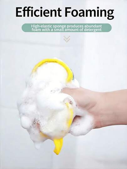 Bộ 12 miếng bọt biển cọ rửa nhà bếp chắc chắn, không làm trầy xước, có thể xếp chồng lên nhau, với bề mặt nhám màu xanh lá cây, dùng để rửa chén bát, nồi chảo, mặt bàn, tiết kiệm không gian cho máy rửa chén, nhà hàng.