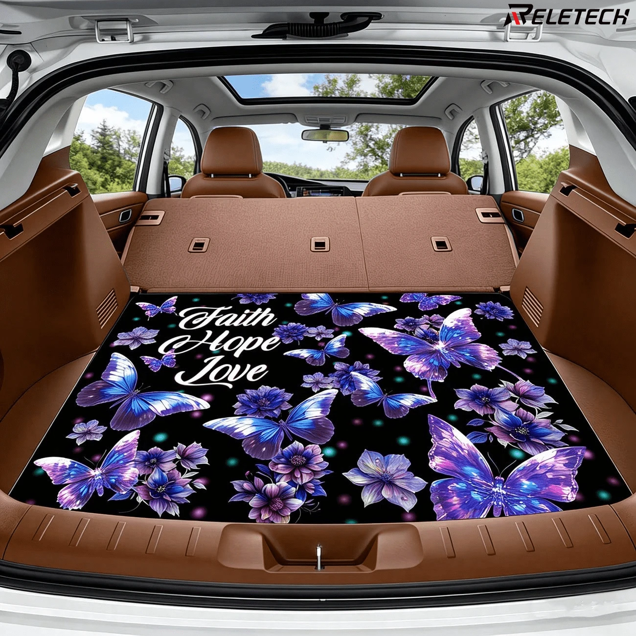 Reletech 汽车后备箱防尘垫:防污、耐用、易于清洁和维护 - 水晶絨 點塑底 - 查看 1