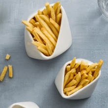 Cốc đựng khoai tây chiên có nắp gập, bát nấu ăn bằng gốm sứ gia dụng, bộ đồ ăn nhà hàng độc đáo, đĩa ăn nhẹ, đĩa đựng nước sốt. - Nhiều màu - Xem 8