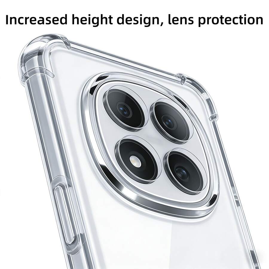 适用于 Redmi Note 15 Pro+、Note 15 Pro (5G)、Note 15 Pro 4G、Note 15 5G、Note 15 4G、Note 14 Pro 4G、Note 14 Pro 5G、Note 14 Pro+ 5G、Note 14 4G 全球版 163mm、Note 14 5G、Note 13 Pro 4G、Note 13 Pro 5G、Note 13 4G、Note 13 5G、Note 13 Pro+、Note 12 Pro+ 5G、Note 12 Pro 5G、Note 12 Pro 4G 的透明防摔手机壳。具备镜头保护、防指纹、高清、防摔、防刮擦功能。有效保护手机后盖和边框免受日常磕碰。采用轻盈柔韧的 TPU 材料制成。 - 無色 - 查看 1