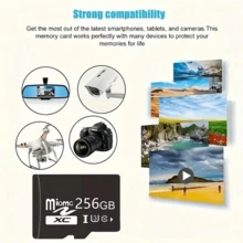 1张迷你SD存储卡，容量可选：256GB、128GB、64GB、32GB、16GB、8GB、4GB，高速闪存SD卡，适用于监控、手机、相机、DVR等设备。 - 彩色 - 查看 4