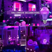 G45 LED Colored Light Bulb, 9W E26 Base Multi-Color Bulb, Suitable For Bedroom, Wedding, Halloween, Christmas Party, Bar Atmosphere Decoration String Lights, Replaceable, AC 85V-265V, Non-Dimmable, 1 Piece - 9W - View 8