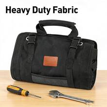 1pc Foldable Handheld Tool Bag, Thick Multi-Compartment Large Capacity Tool Storage Organizer, Suitable For Home Repair, Car Maintenance, Outdoor Camping, Mechanical Repair, Portable Tool Pouch With Hanging Design - Black - Upgraded Version - View 10