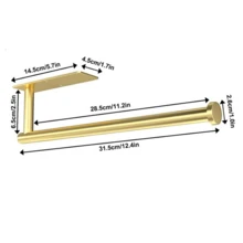 1 cái giá treo khăn giấy, giá đựng cuộn khăn giấy để dưới tủ bếp, giá đựng khăn ăn, màng bọc thực phẩm bằng sắt rèn không cần đục lỗ, đồ dùng nhà bếp gia đình - Nhiều màu - Xem 7