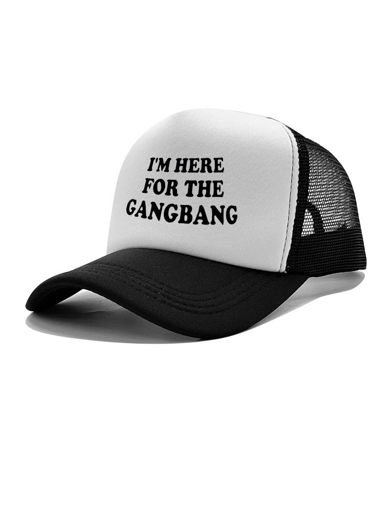 1pc Unisex Printed Decorative Interesting Sponge Mesh Trucker Hat, Baseball Cap, Sun Hat, Suitable For Daily Use, Outdoor Travel, Hiking, Beach Vacation,Summer,Holiday,Festival