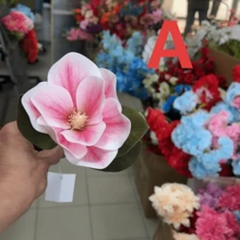 30 cm Fleur de magnolia artificielle décorative / Plusieurs couleurs disponibles / Ornement de fleur artificielle pour l'ameublement de la maison - Multicolore - Voir 12